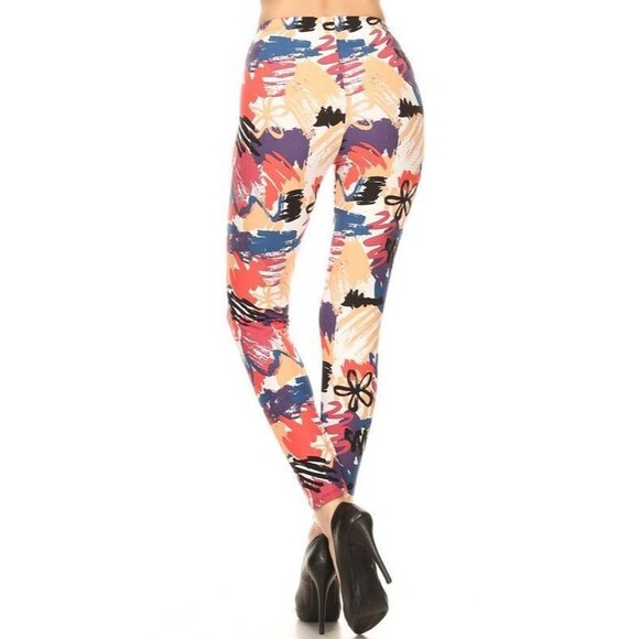 Plus Size Womens Art Class Art Class‎ Scribbles Printed Knit Legging - Picture 3 of 4